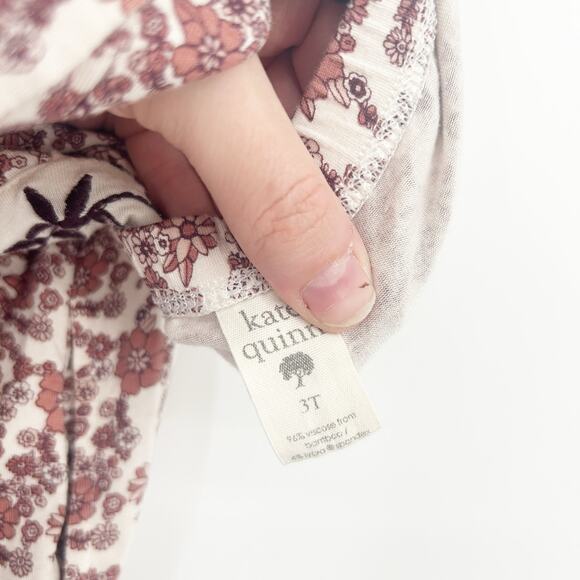 Kate Quinn Girls Summer Spring Boho Bamboo Ditsy Floral Halter Dress Size 3T - Picture 6 of 8